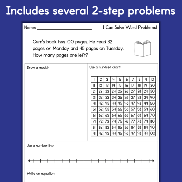 word problems worksheet